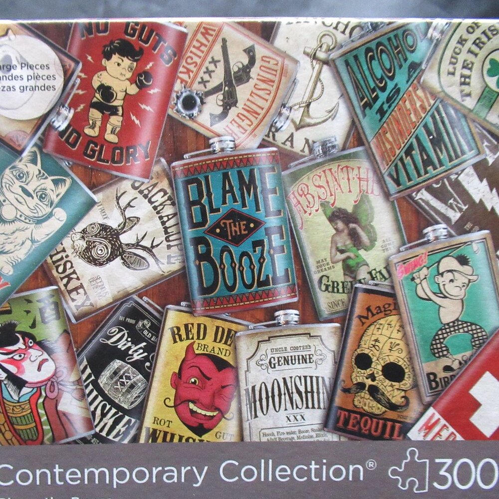 "Blame the Booze" Vintage Spirits 300 piece Puzzle
